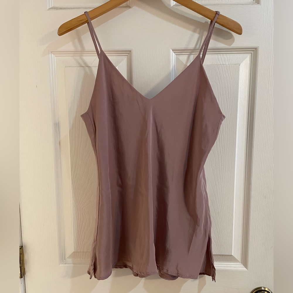 Silk Camisole in Blush by Gold Haus. Size L